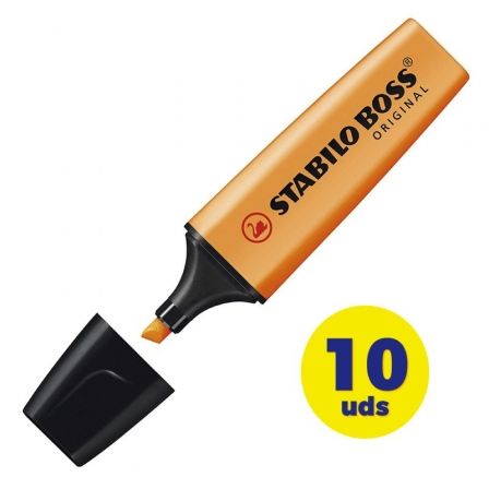Stabilo Marcador Fluorescente Boss Original Naranja (Set de 10) Stabilo Marcador Fluorescente Boss Original Naranja (Set de 10)